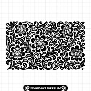 Western Floral Scrollwork Leather Tooling Design - Etsy