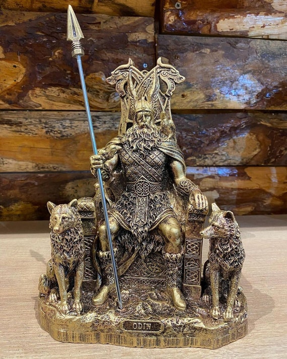 Home & Garden WE SHIP WORLDWIDE SET OF 2 Odin & Thor Norse Gods Statue