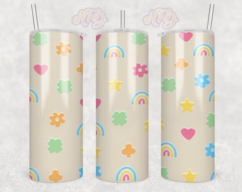 20 oz Straight Skinny Tumbler Lucky Charms Happy Charms Sublimation Design PNG Instant Download DIGITAL ONLY