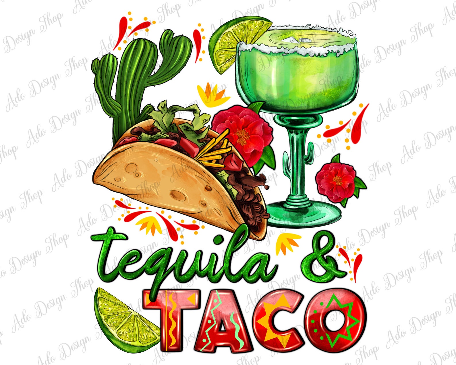 Tequila and Taco Png Sublimation Design Tequila Taco and Etsy