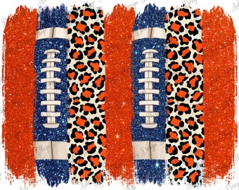 Orange And Blue Sports Brushstrokes Png Sublimation Design, Football Brushstrokes Png, Orange And Blue Background Png, Instant Download