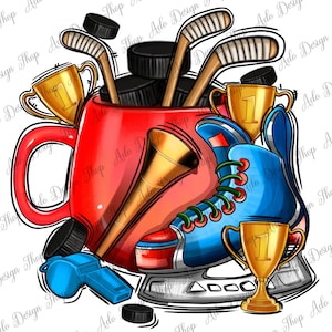 Hockey coffee cup png sublimation design download, Hockey coffee cup png, western hockey png,sport coffee cup png,sublimate designs download