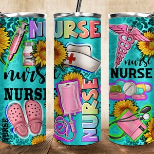 Western Nurse 20 oz skinny tumbler png sublimation design download, Nurse tumbler wrap png, Nursing 20 oz tumbler designs, png download