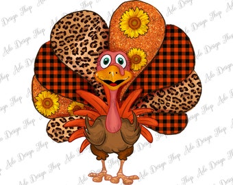 Thanksgiving Turkey Png Sublimation Design, Western Thanksgiving Png, Western Turkey Png,Be Thankful Png,Leopard Turkey Png,Instant Download