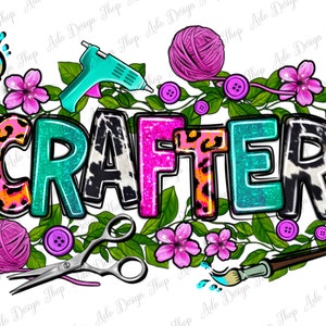Crafter png sublimation design download, happy crafter png, craft love png, western crafter png, crafter png, sublimation design downloads