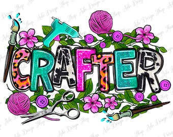 Crafter png sublimation design download, happy crafter png, craft love png, western crafter png, crafter png, sublimation design downloads