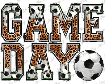 Fútbol Leopard Game Day Png Sublimation Design, Game Day Png, Soccer Game Day Png, Game Season Png, Leopard Soccer, Soccer Png, Instant Download
