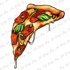 Pizza Slice Png Sublimation Design, Pizza Png, Street Food Png, Junk Food Png, American Food Png, Pizza Slice Png, Instant Download