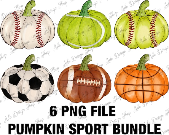 Pumpkin Sport Bundle Png,Basketball Png, Soccer Png, Football Png,Volleyball Png,Baseball Png,Tennis Png,Sublimation Design,Instant Download