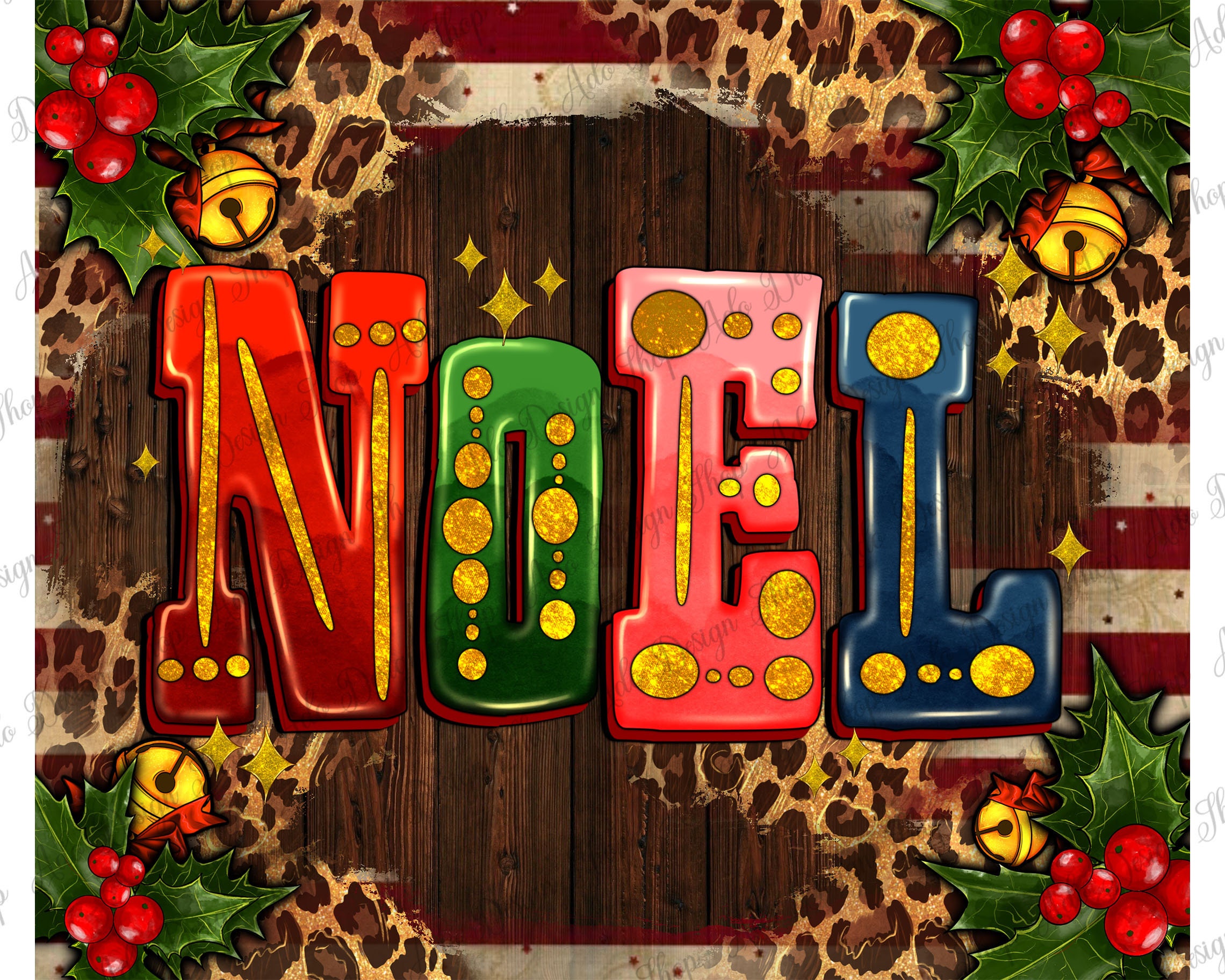 Christmas Mouse Pad Bundle - Holographic Christmas Tree PNG