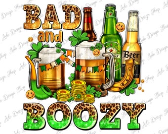 Malo y borracho con diseño de sublimación de cerveza png, Día de San Patricio Png, malo y borracho png día de suerte png, día irlandés png, descarga de diseño sublimado