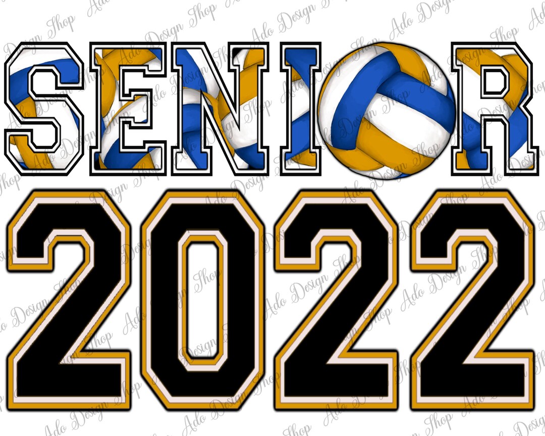 Senior Volleyball 2022 Png Volleyball Pattern Senior - Etsy