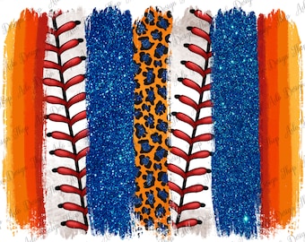 Orange And Blue Baseball Brushstrokes Png Sublimation Design, Baseball Brushstrokes Png, Orange And Blue Background Png, Instant Download