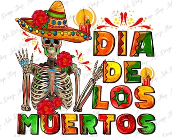 Dia De Los Muertos Png Design Sublimation Design, Día de Muertos Png, Tag der Toten Png, Mexikanische Sublimation Png, Direkter Download