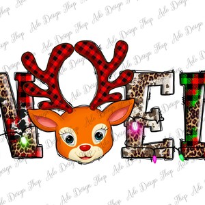 Noel Reindeer Png Sublimation Design, Christmas Reindeer Png, Christmas Noel Png, Merry Christmas Png, Christmas Png, Instant Download