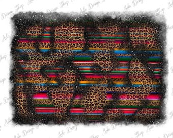 Western Leopard And Serape Background Png Sublimation Design, Western Leopard Png, Western Background Png, Serape Png, Digital Downloads