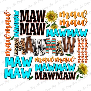 Mawmaw png sublimation design download, western Mawmaw png, Mother&#39;s Day png, western patterns png, sublimate designs download