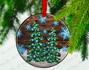 Blaue Kugel Christbaumschmuck Png, Weihnachtsbaum Png, Weihnachtsbaum Sublimation, Christbaumschmuck Png, Png Sublimation Designs, Direkter Download