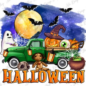 Halloween truck png sublimation design download, Happy Halloween png, spooky vibes png, spooky season png, Halloween png, sublimate download