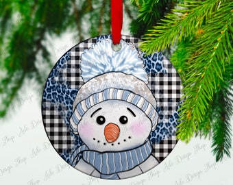 Winter Snowman Ornament Png, Christmas Sublimation, Cute Snowman Png, Xmas Ornament Png, Png Sublimation Designs, Instant Download