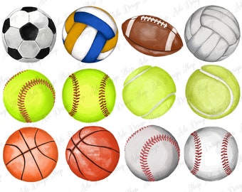 Ball Bundle Png,Basketball Png, Soccer Png, Football Png, Volleyball Png, Baseball Png, Tennis Png, Png Sublimation Designs,Instant Download
