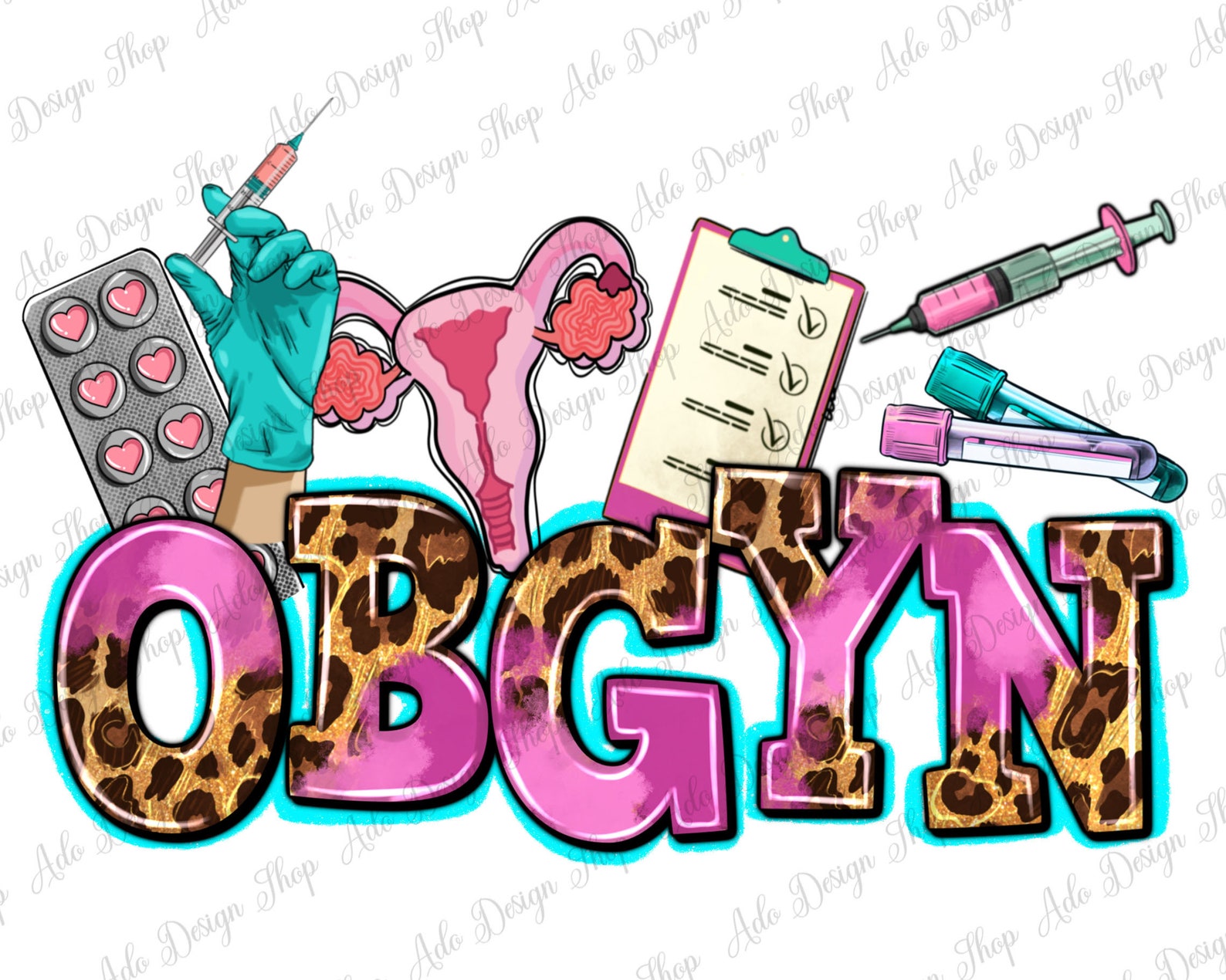 OBGYN Obstetrics and Gynecologist Png Sublimation Design Download ...
