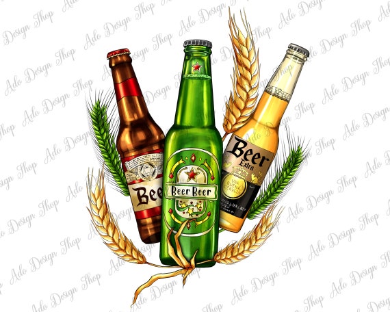 Beer Bottle Party Set Png Sublimation Design, Beer Party Png, Alcohol Beverage Png, Alcohol Clipart,Beer Sublimation Design,Instant Download