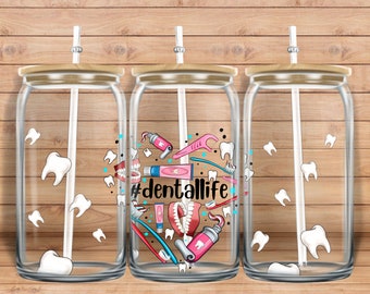 Dental Life Tandarts Elements Libbey Glas Png Sublimatie Design, 16oz Libbey Cup Png, Libbey Cup Png, Love Tooth And Tooth Fairy Png Download
