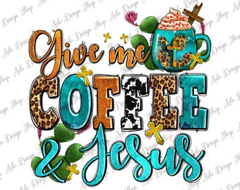 Dame café y Jesús png sublimación diseño descargar, Jesús Png, taza de café occidental png, cristiano png, sublimar diseños descargar