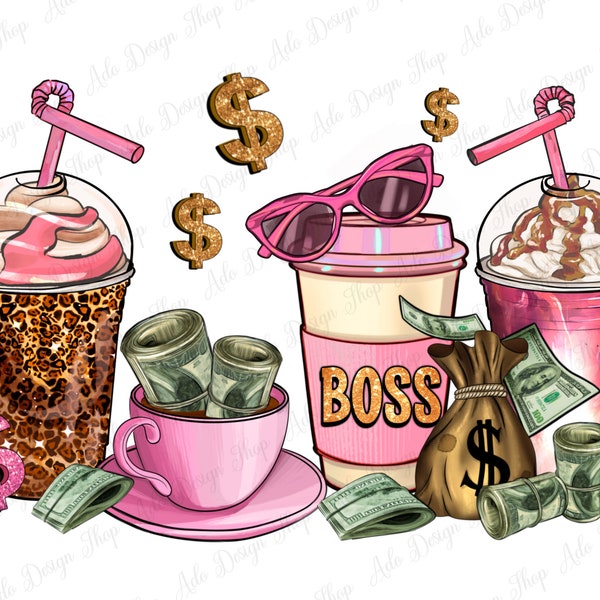 Boss lady coffee cups png sublimation design download, coffee love png, boss png, lady boss png, sublimate designs download