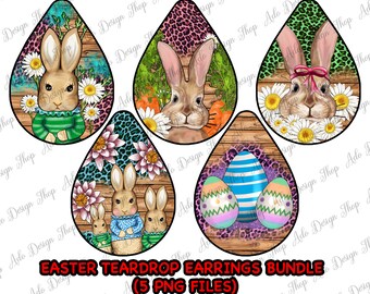 Easter Teardrop Earrings Png, Easter Sublimation Png, Easter Day Png, Bunny Teardrop Earrings Png, Floral Teardrop Earrings Png Downloads