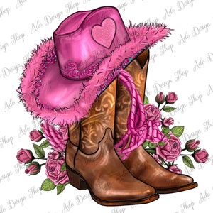 Botas de San Valentín Sombrero De Vaquera Y Rosas Diseño de - Etsy España