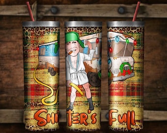 20oz Skinny Tumbler Shitter&#39;s Full Merry Christmas Tumbler Design, Shitter&#39;s Full Tumbler, Png Sublimation Design, Instant Download