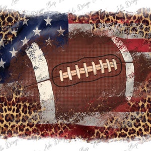 Leopard Football American Flag Distressed Background Png Design, American Football Background Png, Leopard Background, Instant Download
