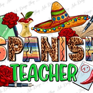 Spaanse Leraar png sublimatie ontwerp download, terug naar school png, Mexicaanse Leraar png, Leraar leven png, sublimeer ontwerpen downloaden