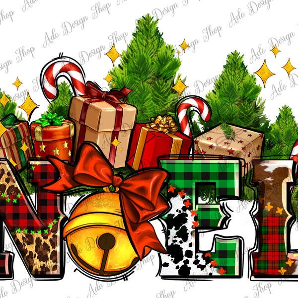 Western Noel regali di Natale png sublimazione design download, regali di Natale png, Noel png, scatola regalo di Natale png, sublimare disegni scaricare