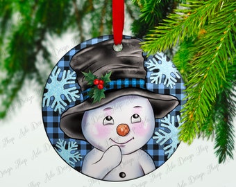Zimowy Bałwanek Ornament Png, Sublimacja Bożonarodzeniowa, Clipart Bałwana Png, Ozdoba Bożonarodzeniowa Png, Projekty Sublimacji Png, Natychmiastowe Pobieranie