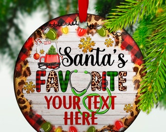 Custom text Santa's favorite medical occupation ornament png sublimation design download, Christmas png, Christmas ornament png, download