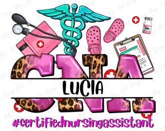 Personalized CNA Certified Nursing Assistant png, Nurse life png, Nursing png, western CNA png, Nurse png, sublimate designs download