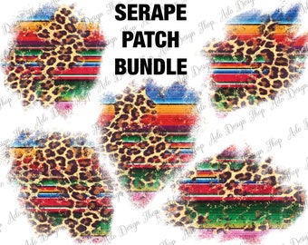 Serape Leopard Western Patch Bundle Png Design, Serape Patch Png, Leopard Patch Bundle, Western Patch Bundle Png, Instant Download