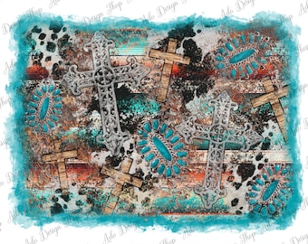 Western Gemstone And Cross Distressed Background Png Design, Cross Background Png, Western Cross Png, Gemstone Png, Western Background