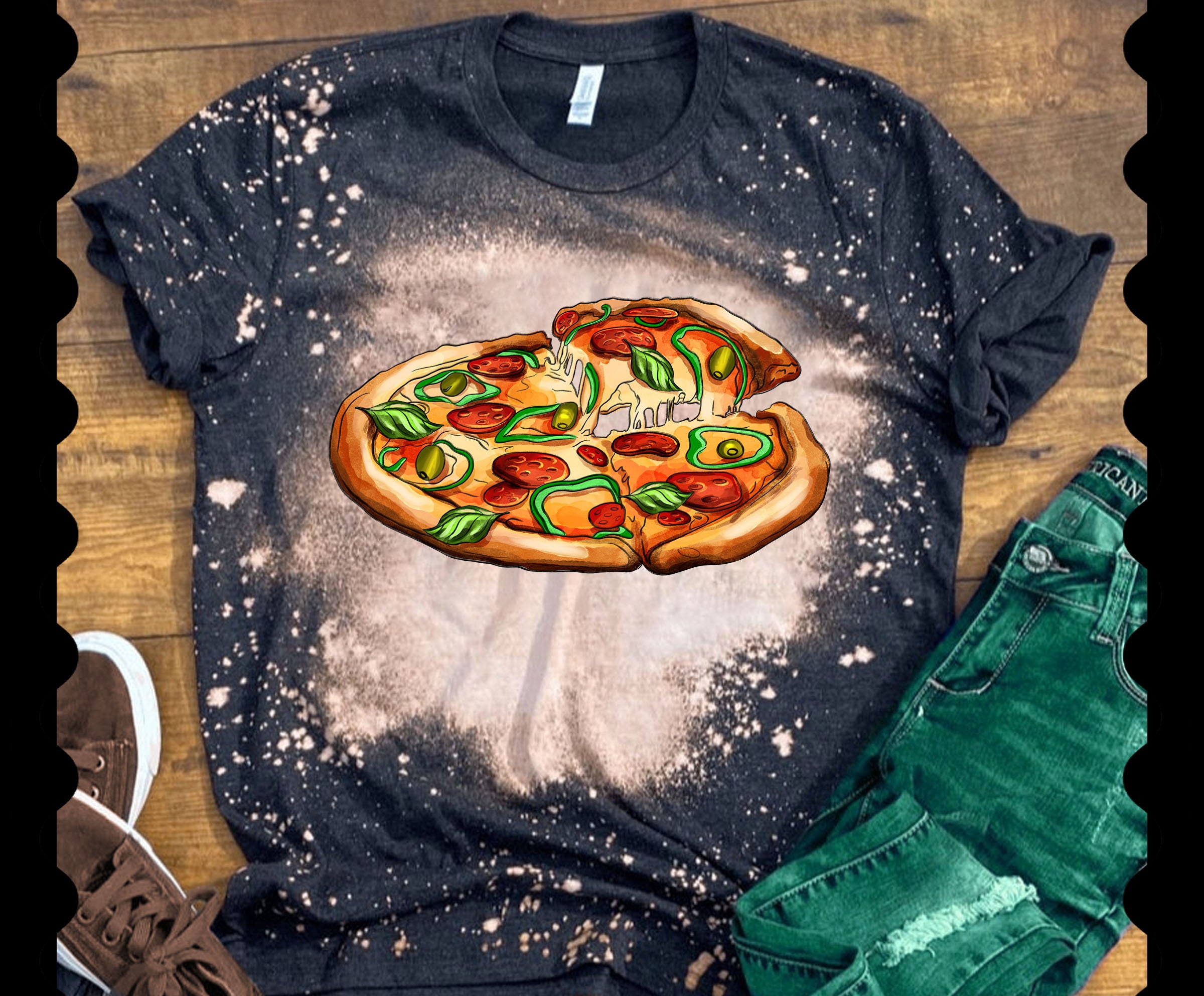 Bigfoot Pizza PNG, Funny Sasquatch Sublimation transfer PNG, Pizza