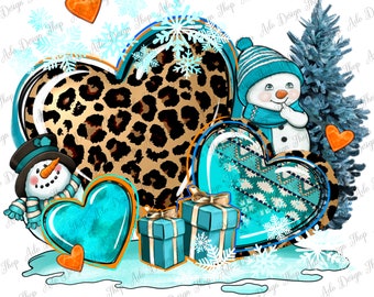 Winter hearts with snowmans png sublimation design download, winter season png, hello winter png, snowman png, sublimate designs download