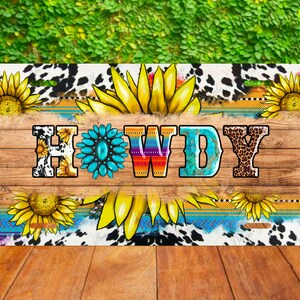 Western Howdy Licence Plate Sublimation Design,Howdy License Plate, License Plate Png, Western License Plate Design Downloads