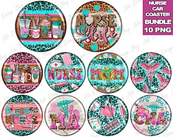 Paquete de diseño de sublimación png posavasos de coche de enfermera, png de enfermería, png de enfermería, amor de enfermera png, paquete occidental png, descarga de diseños sublimados