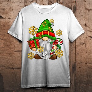 Christmas Gnome With Gift Box Png Sublimation Design Download, Merry ...