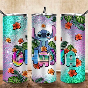Ohana Stitch 20 oz skinny tumbler png sublimation design download, Stitch tumbler wrap png, Stitch 20 oz tumbler designs, png download