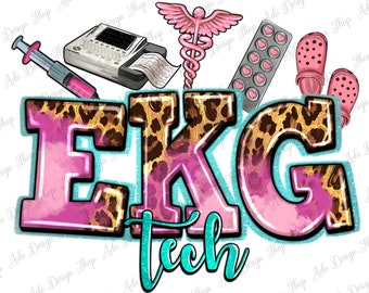EKG Tech png sublimation design download, EKG Technician png, western EKG png, medical png, sublimate designs download