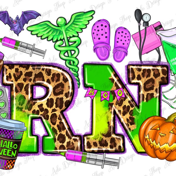 Halloween RN Registered Nurse png sublimation design download, Nurse png, Happy Halloween png, Nursing png, sublimate designs download