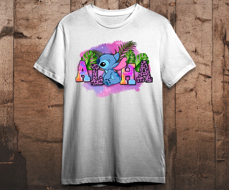 Aloha Stitch png sublimeringsdesign för nedladdning, handritad söm png, söt söm png, sommarvibbar png, sublimerade designer för nedladdning bild 2